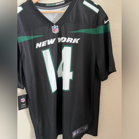 Sam Darnold #14 New York Jets Color Rush Legend Jersey - Stealth Black sz: XL - Picture 8 of 9